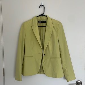 ZARA Pale Yellow/Green Blazer